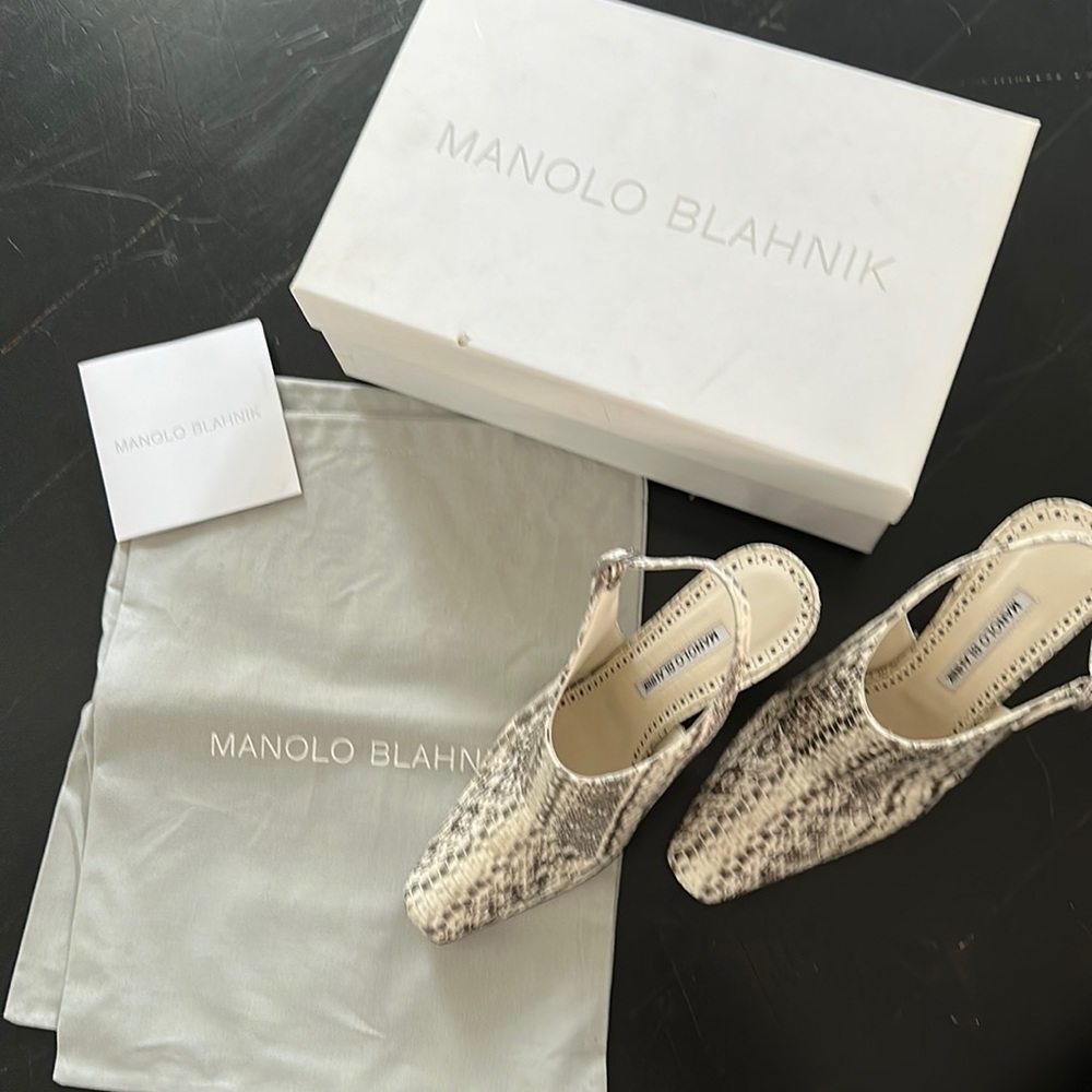 Manolo Blahnik snake heels